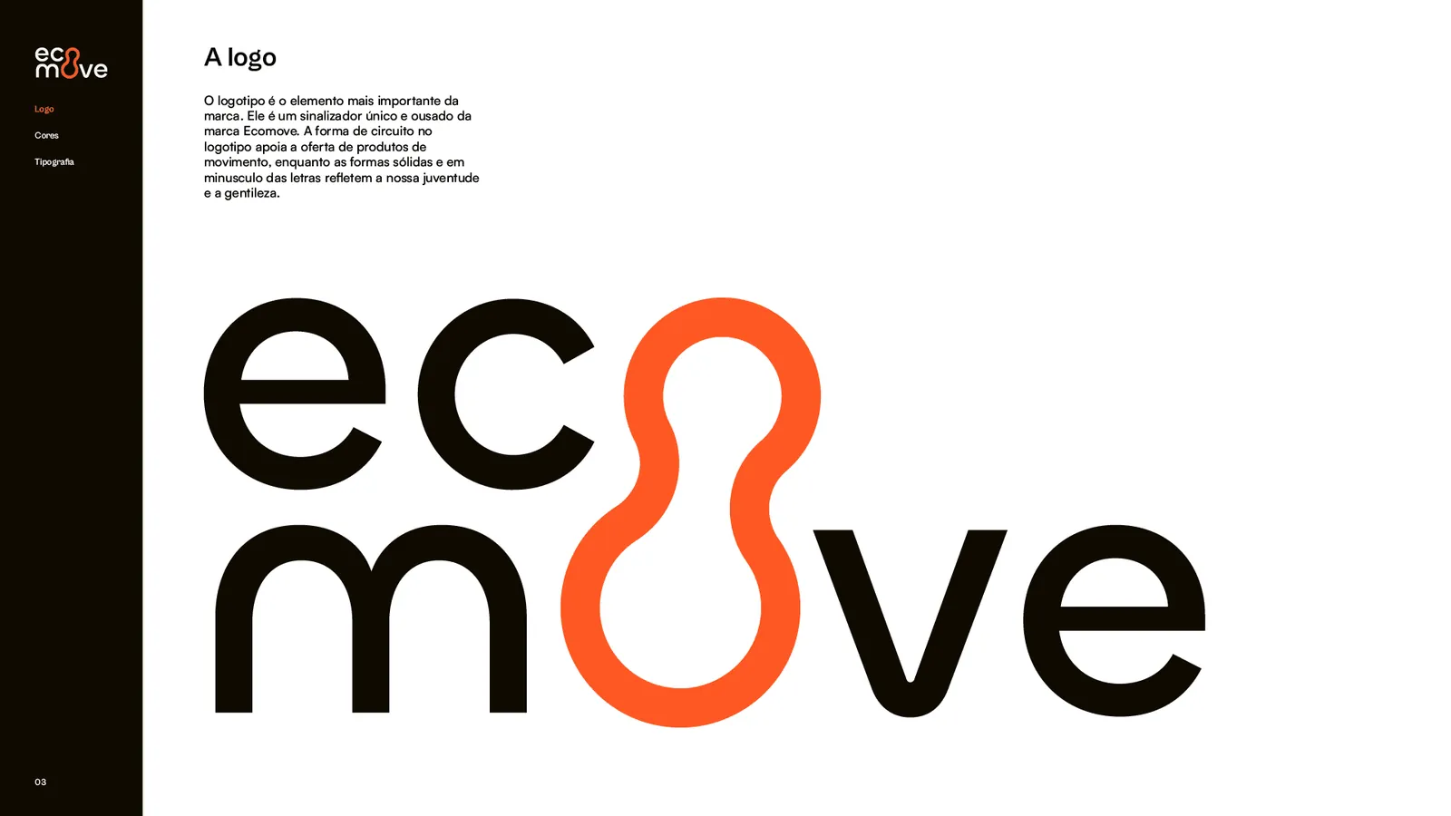 Página do manual da Ecomove que apresenta o logotipo